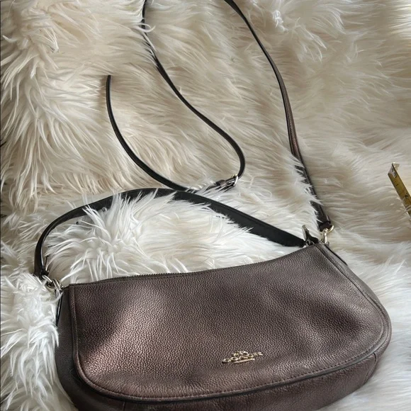 Coach Dark Brown Leather Shoulder Bag - Picture 3 of 11